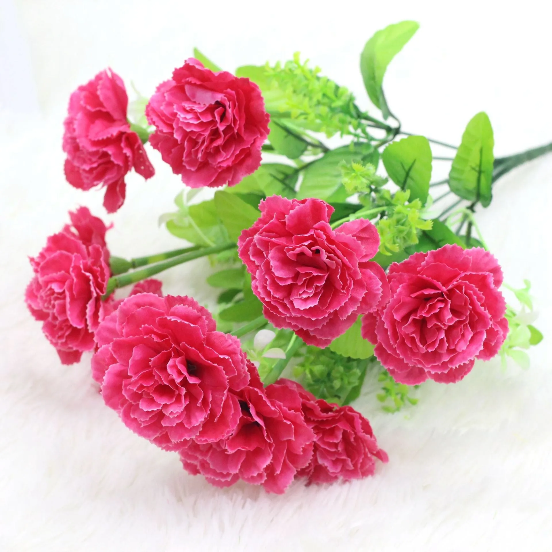 5PCS Artificial Flower Carnation Bunch of Flowers Hotel Furnishings Dried Flower  Fake Flower Gift for Women