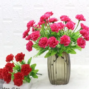 5PCS Artificial Flower Carnation Bunch of Flowers Hotel Furnishings Dried Flower  Fake Flower Gift for Women