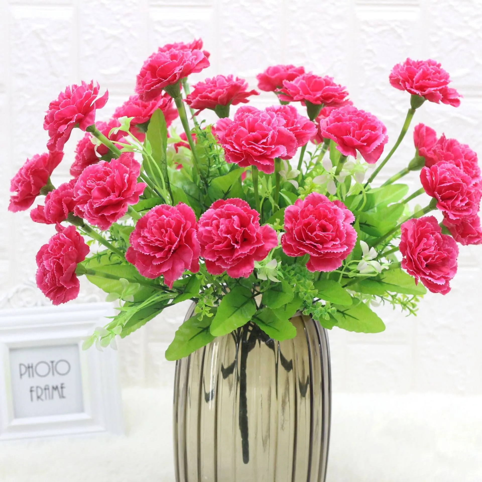 5PCS Artificial Flower Carnation Bunch of Flowers Hotel Furnishings Dried Flower  Fake Flower Gift for Women