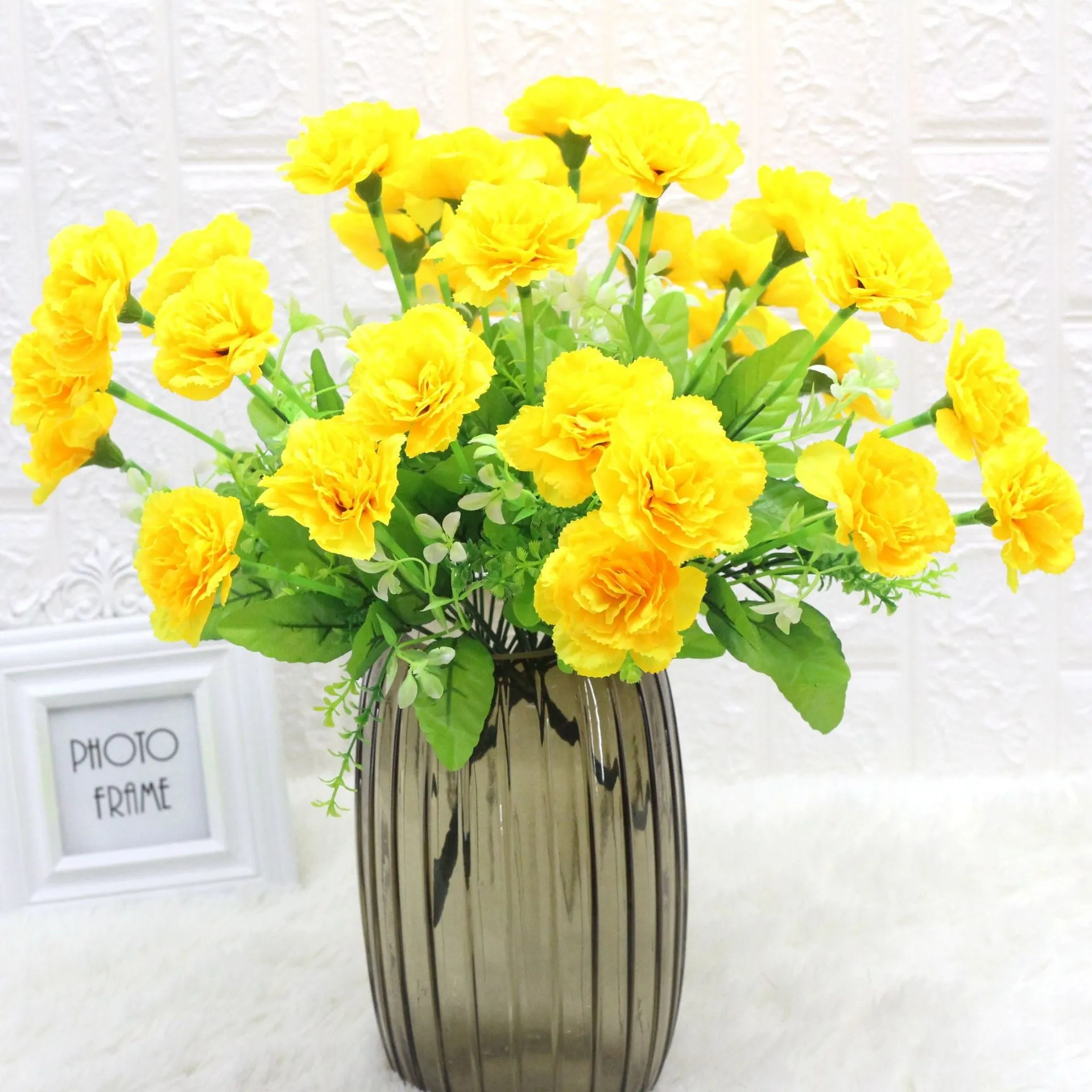 5PCS Artificial Flower Carnation Bunch of Flowers Hotel Furnishings Dried Flower  Fake Flower Gift for Women