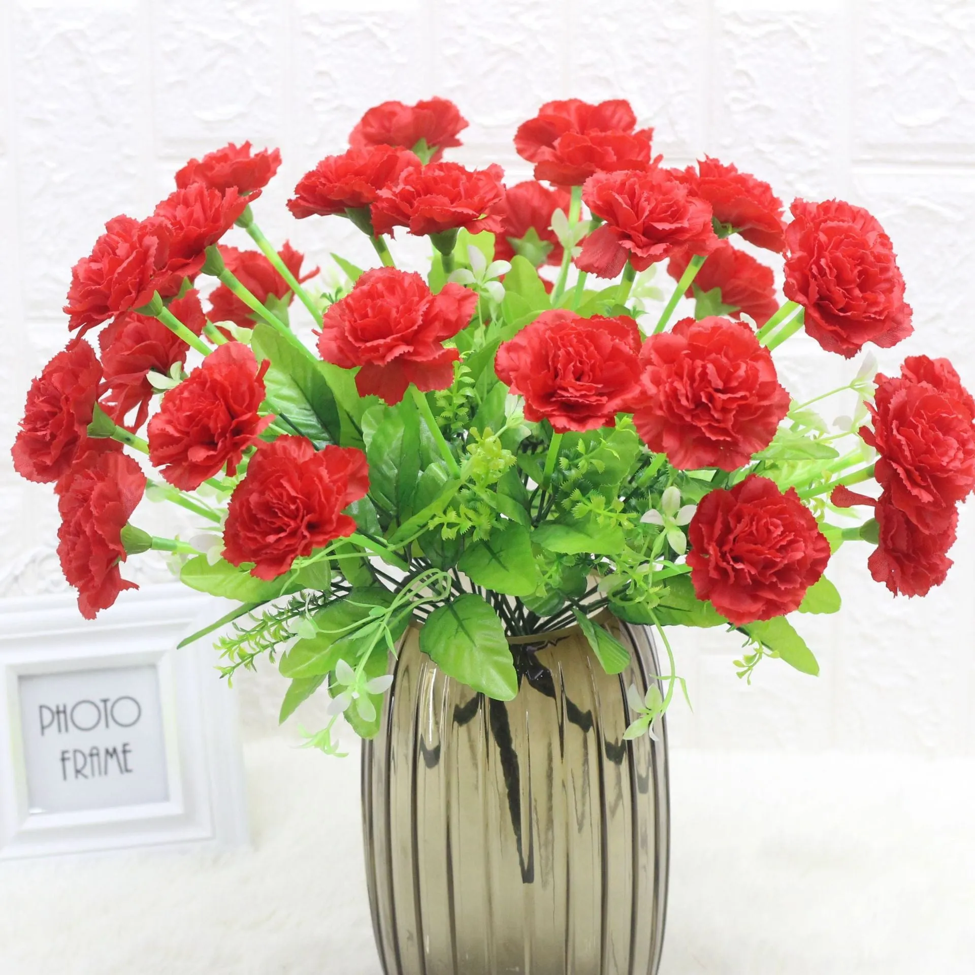 5PCS Artificial Flower Carnation Bunch of Flowers Hotel Furnishings Dried Flower  Fake Flower Gift for Women