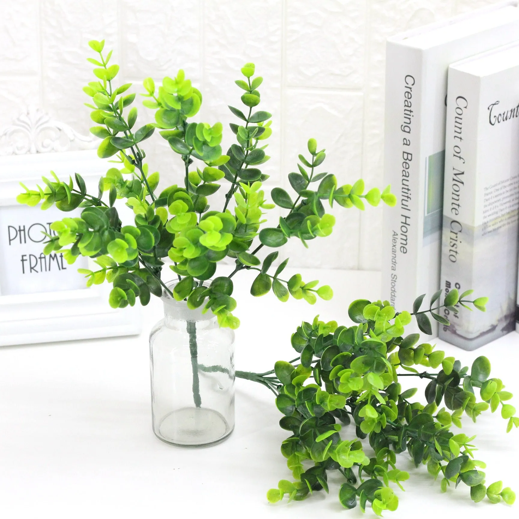 5PCS Artificial Plant Eucalyptus Leaf Plastic Fake Green Plants Gift for Women