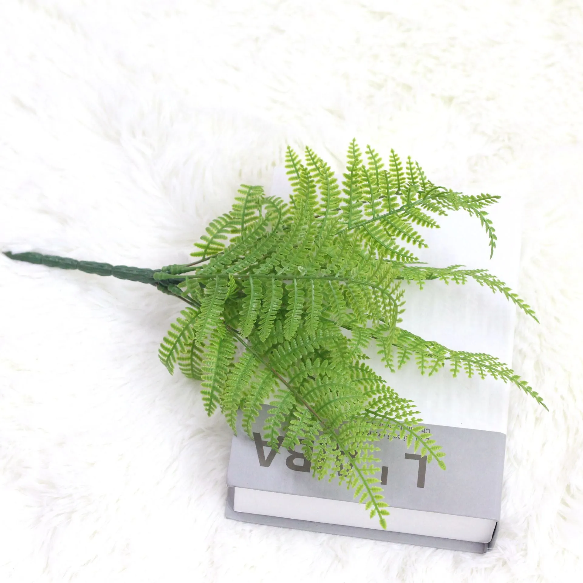 5PCS Artificial Plant Soft Rubber Leaves Plastic Fake Green Plants