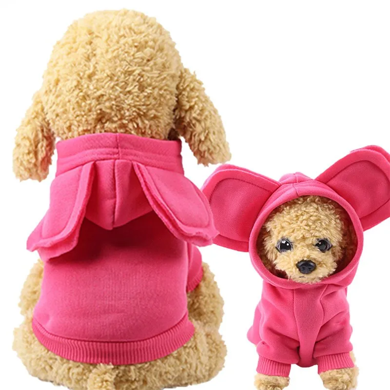 Adorable Big Ears Soft Fleece Winter Hoodie For Dogs