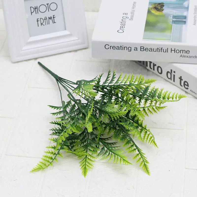 Artificial Plant Decorations Artificial Flower Silk Flower Plastic Fake Green Plants 4PCS