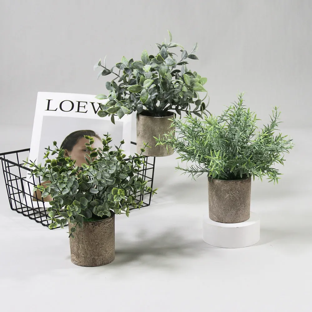 Artificial Plant Environmental Protection Home Desktop Potted Plant Plastic Fake Green Plants