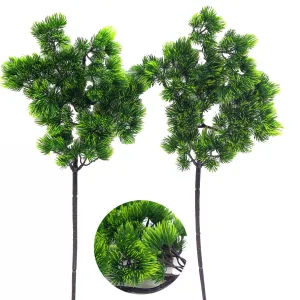 Artificial Plant Single Beauty Pine Tree Plastic Fake Green Plants 2pcs