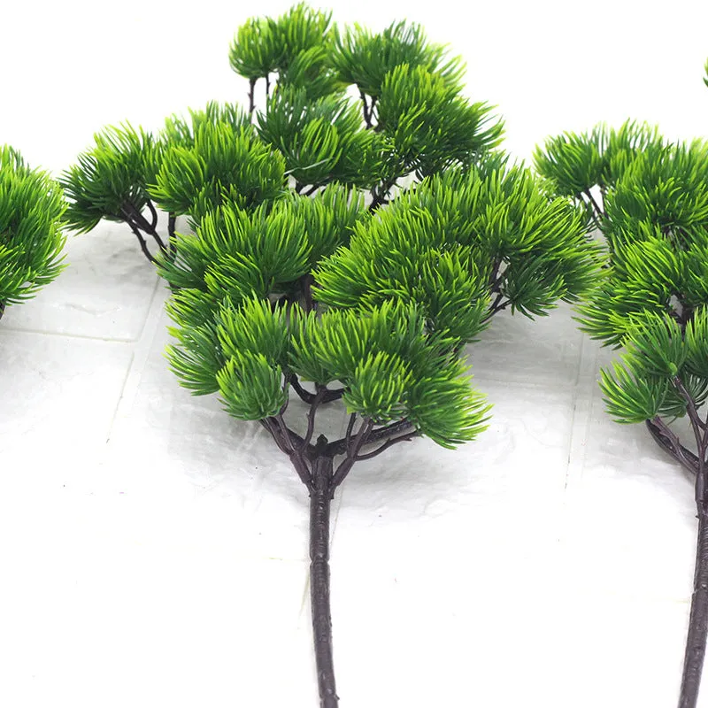 Artificial Plant Single Beauty Pine Tree Plastic Fake Green Plants 2pcs