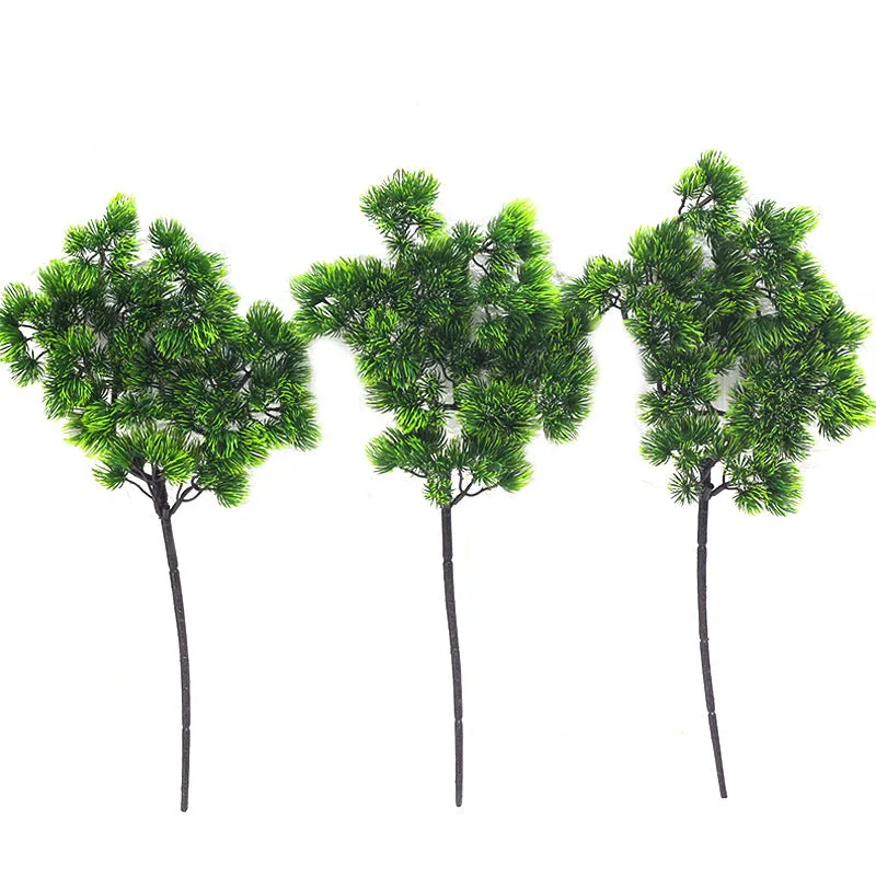 Artificial Plant Single Beauty Pine Tree Plastic Fake Green Plants 2pcs