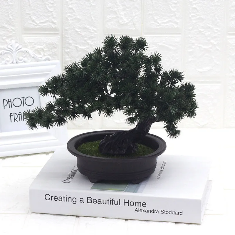 Artificial Plant Welcome Pine Ornaments Plastic Fake Green Plants