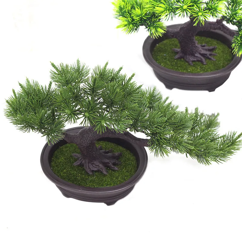 Artificial Plant Welcome Pine Ornaments Plastic Fake Green Plants