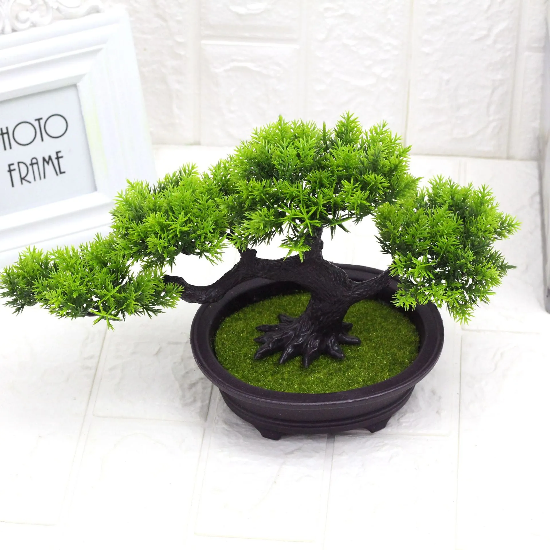 Artificial Plant Welcome Pine Plastic Fake Green Plants 2PCS