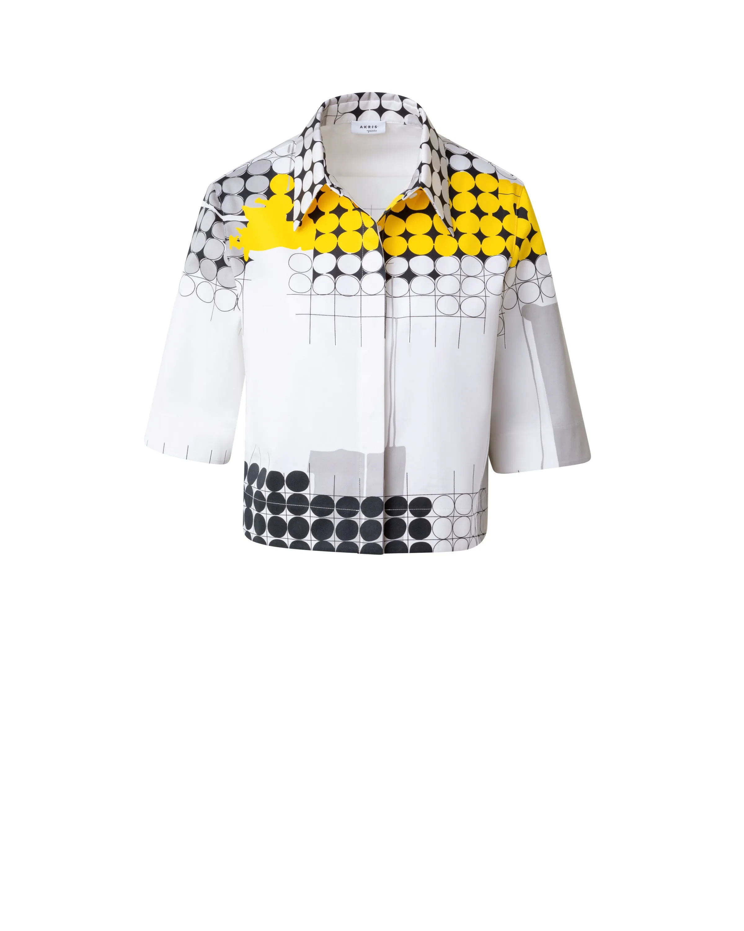 Blouse - Black/White/Yellow