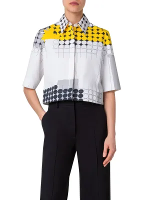 Blouse - Black/White/Yellow