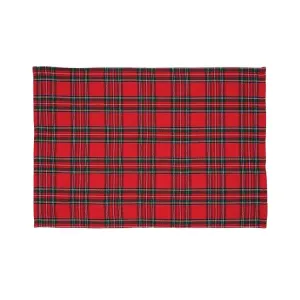 C & F Quilted Products Arlington Tartan Plaid Christmas Rectangle Placemat-Set of 6