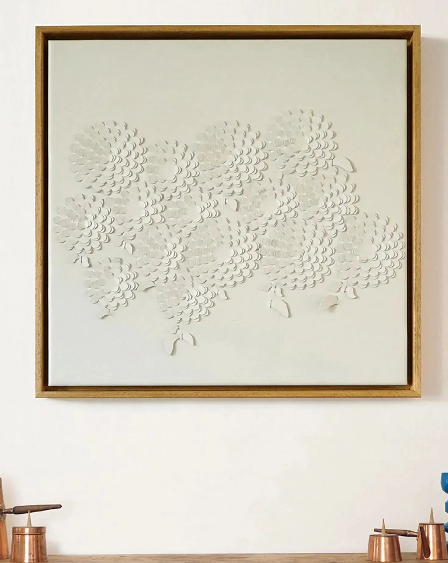 Chrysanthumum Off White Wall Art