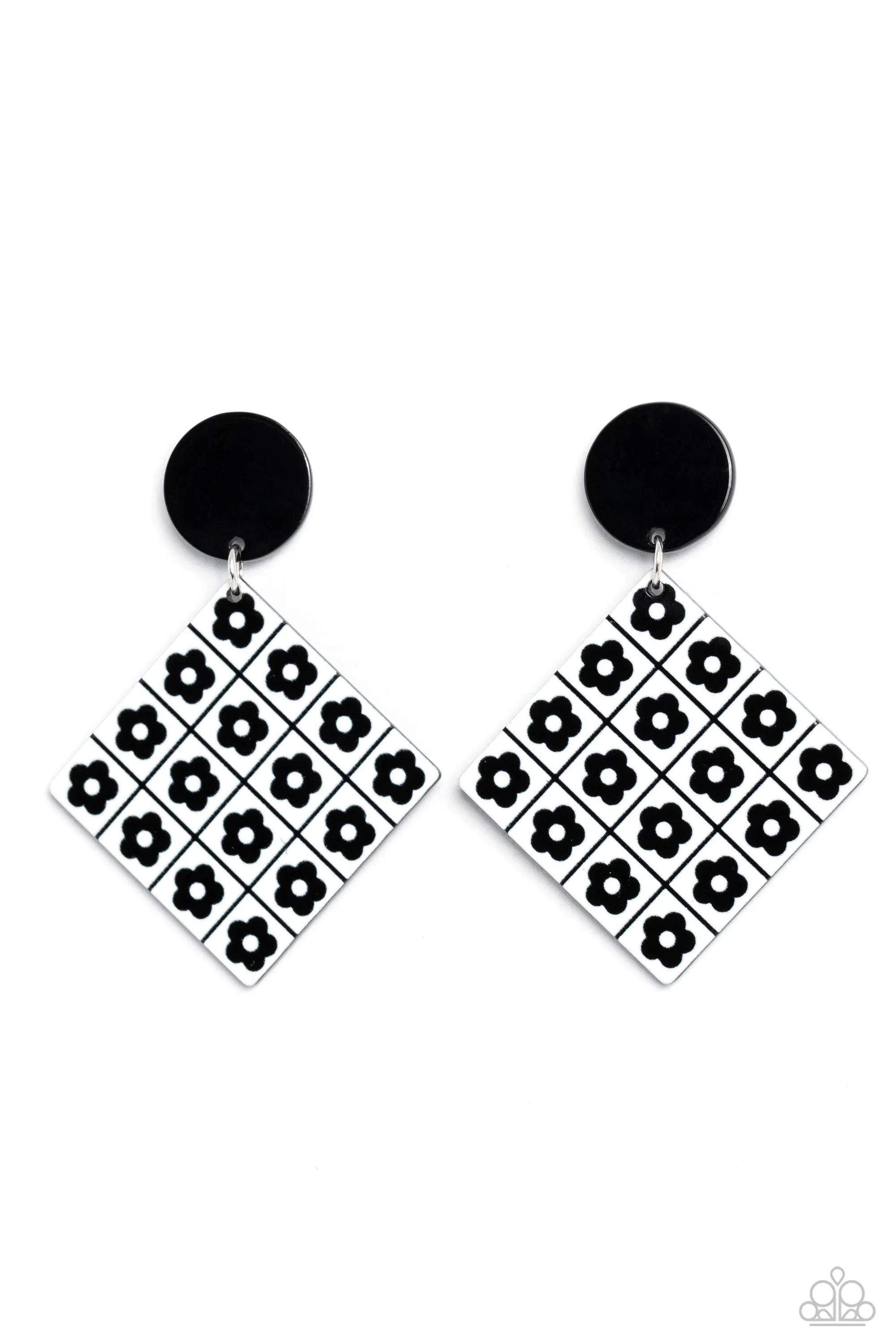 Earrings Vintage Vaudeville - Black E351