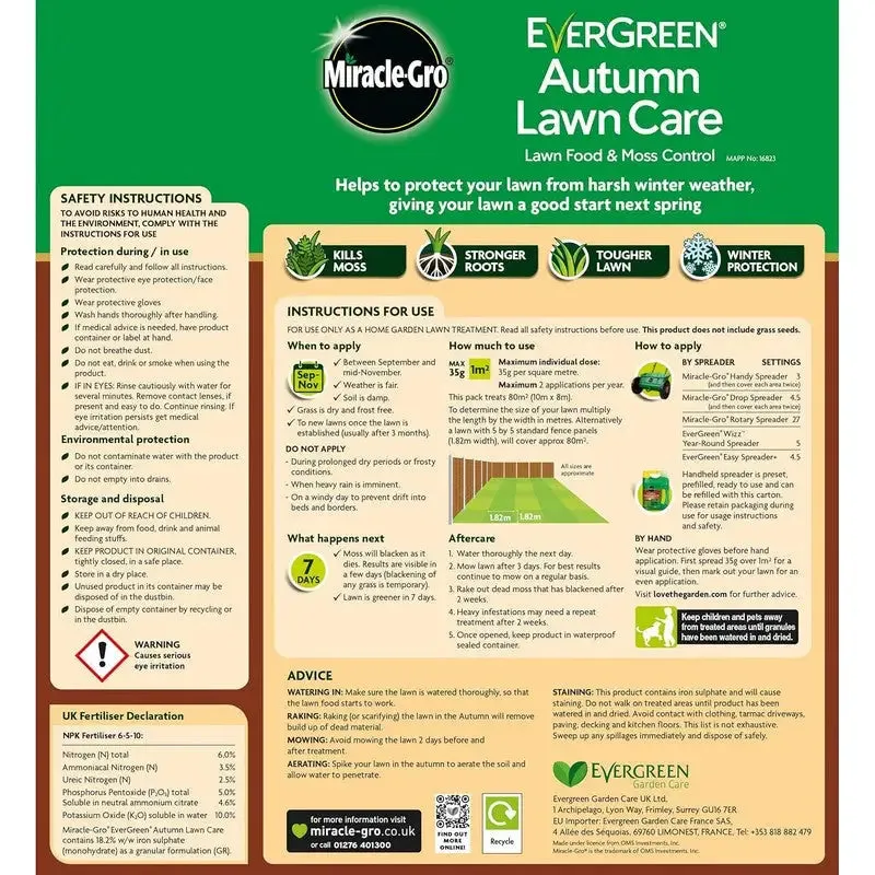 Evergreen Miracle-Gro Autumn Lawn Care 80m2