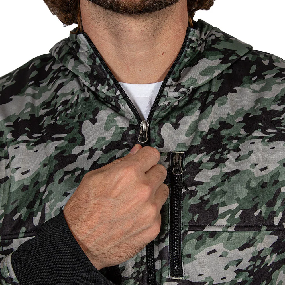 Full Zip Performance Hoodie | Geo Camo-Patriot