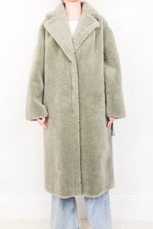 Green teddy coat RRP £360