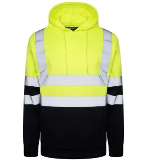 Hi Vis EN ISO 20471 Class 3 Yellow/Navy Pullover Hoodie