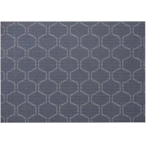 Honeycomb Vinyl Placemat Navy Blue, 13in X 19in