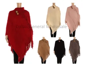 Ladies Cute Turtle Neck Sweater Ponchos Wholesale