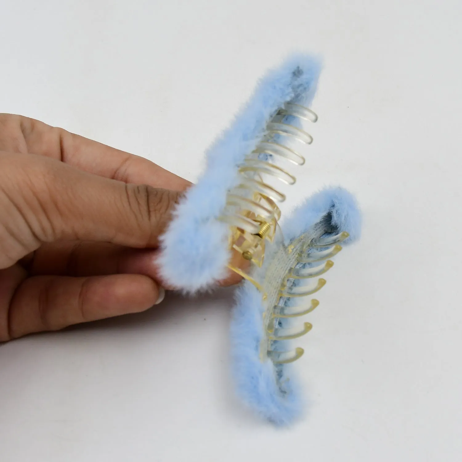 Large Plush Hair Claw Clips Fur Hair butterfly (1 Pc / Mix Design)