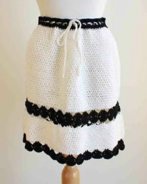 Monochrome Mini Skirt Crochet Pattern