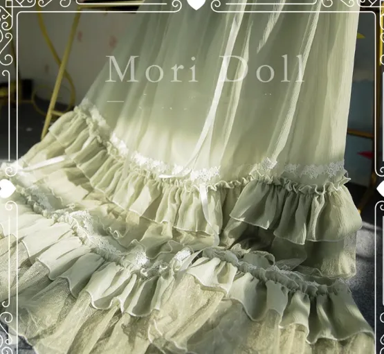 Mori Doll~Elegant Lolita Flounce Hemline Skirt Multicolors