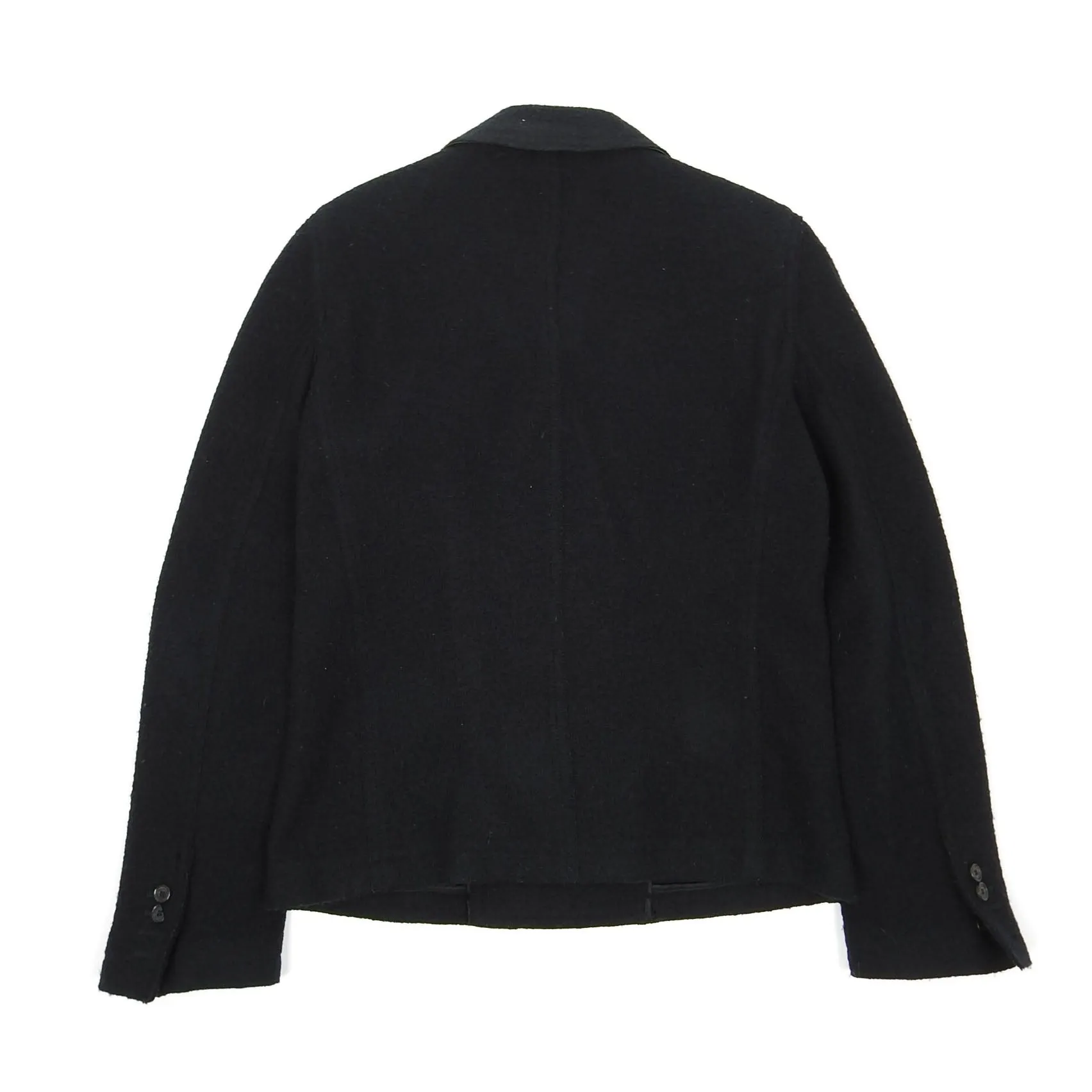 Neil Barrett Black Wool Peacoat Size 50