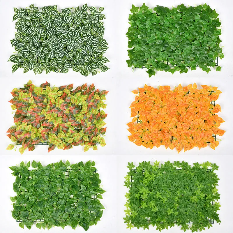 Plastic Imitate Leaves Lawn Simulation Plant Wall Decorative Background Green Radish Field Green Landscape Grass