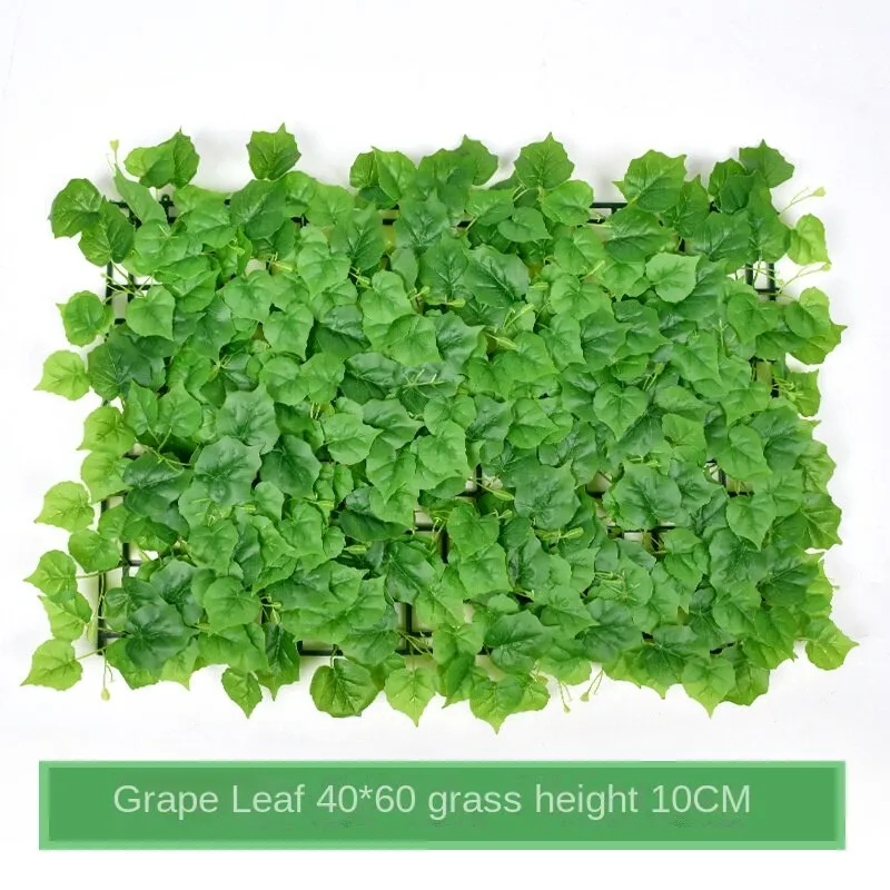 Plastic Imitate Leaves Lawn Simulation Plant Wall Decorative Background Green Radish Field Green Landscape Grass