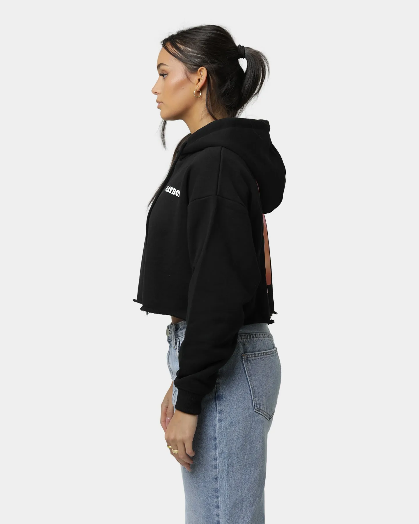 Playboy Playboy 2019 Cropped Hoodie Black