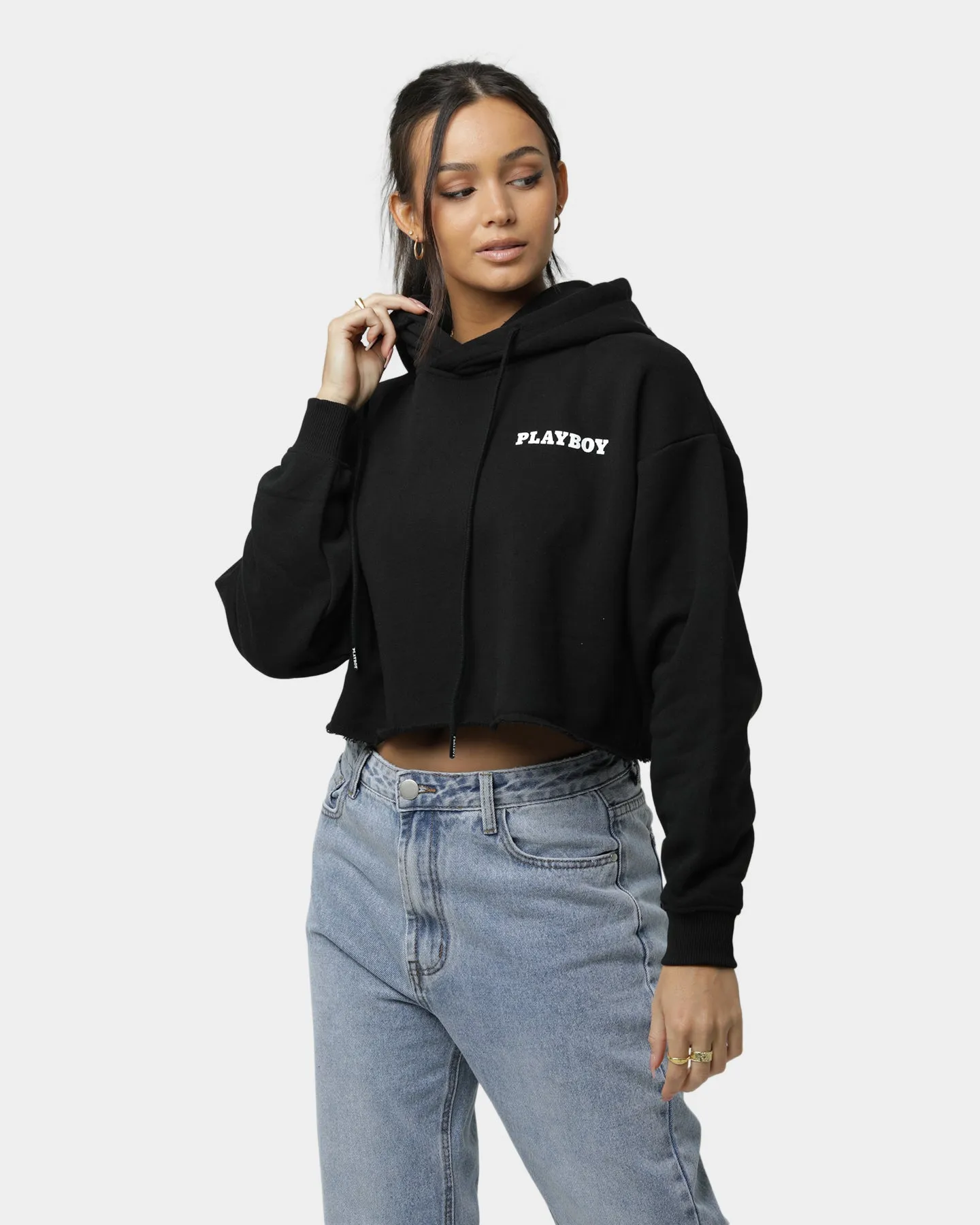 Playboy Playboy 2019 Cropped Hoodie Black