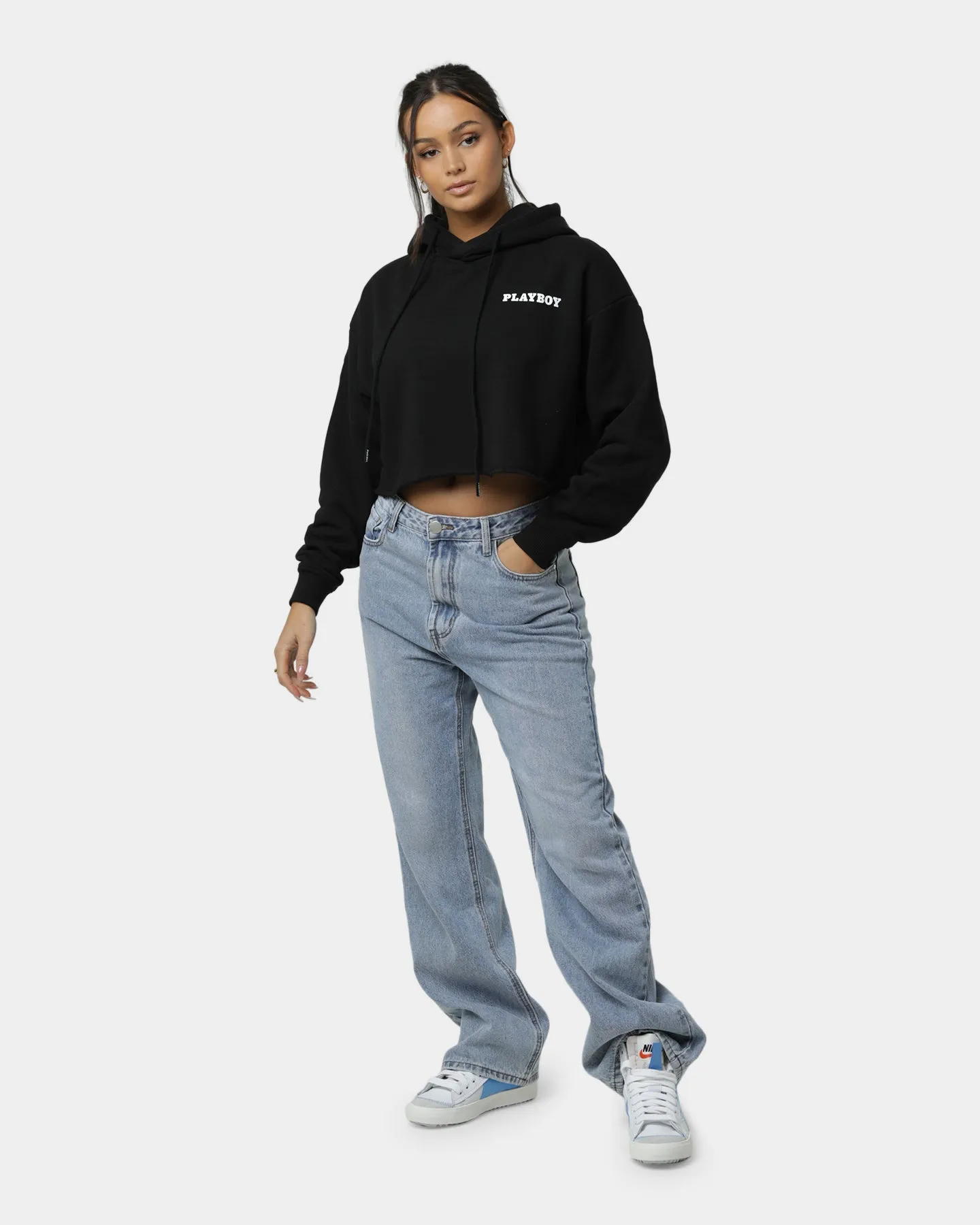 Playboy Playboy 2019 Cropped Hoodie Black