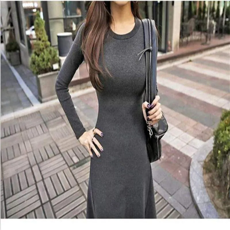 Plus Size Long Sleeve Winter Dress