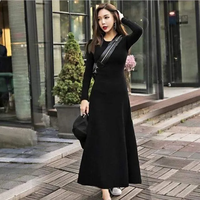 Plus Size Long Sleeve Winter Dress