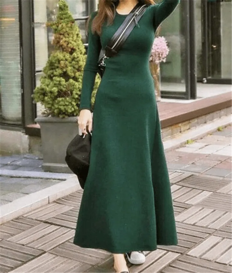 Plus Size Long Sleeve Winter Dress