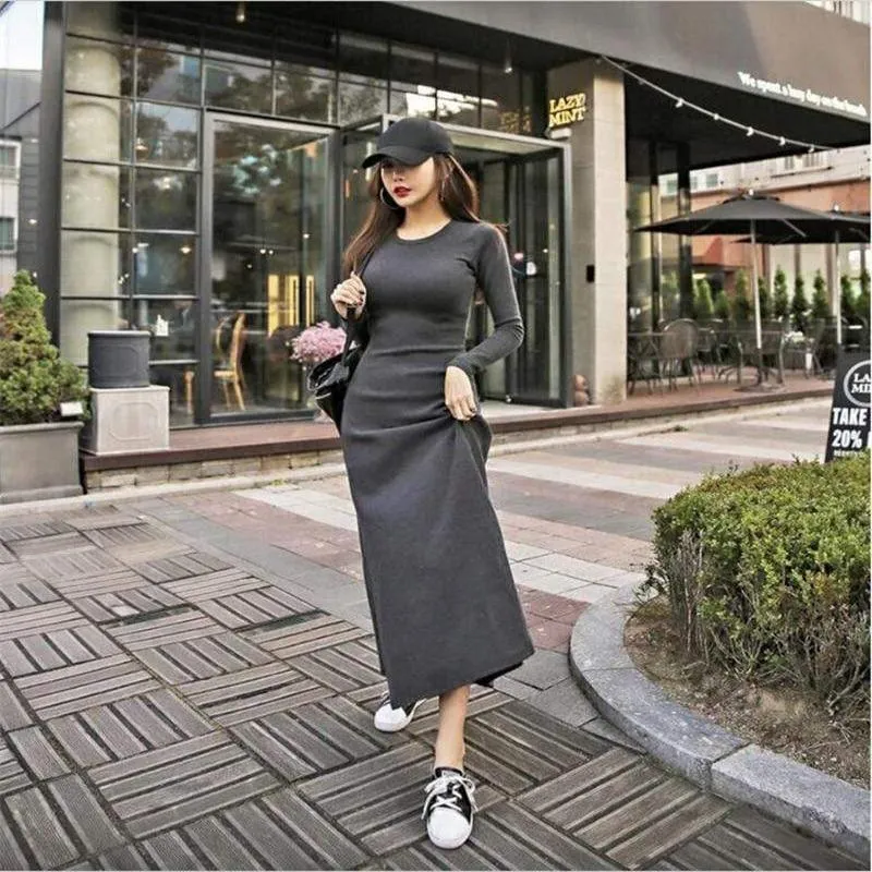 Plus Size Long Sleeve Winter Dress