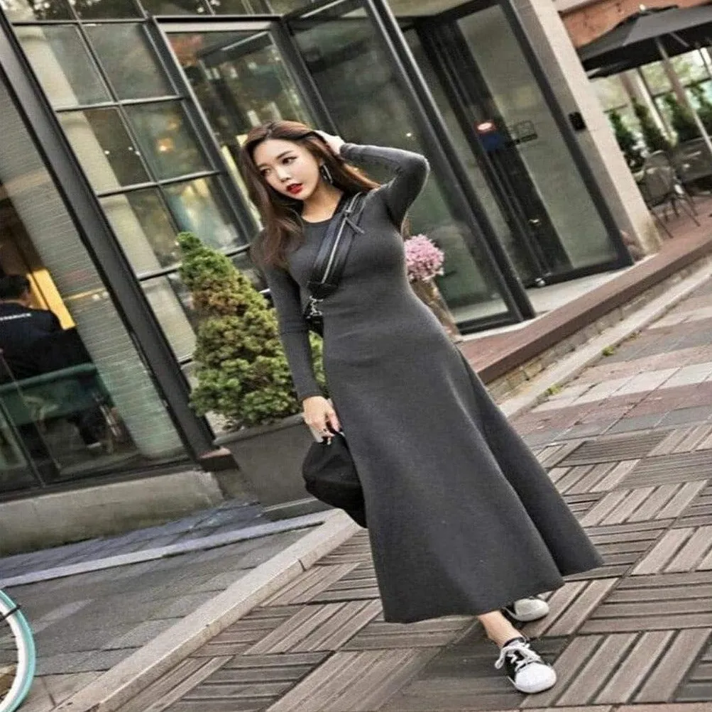 Plus Size Long Sleeve Winter Dress