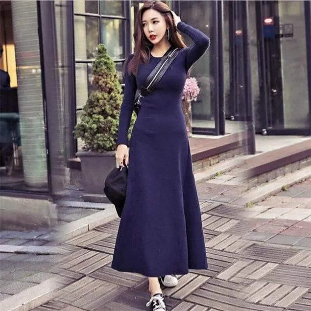 Plus Size Long Sleeve Winter Dress