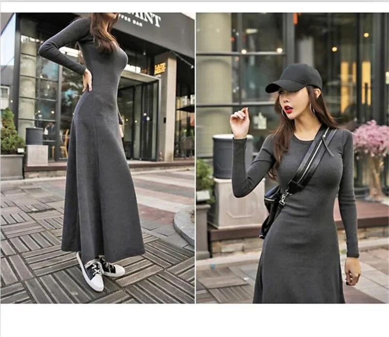 Plus Size Long Sleeve Winter Dress