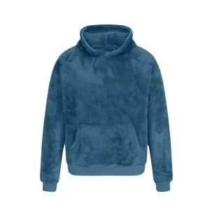 Plush Fleece Pullover With Kangaroo Pocket