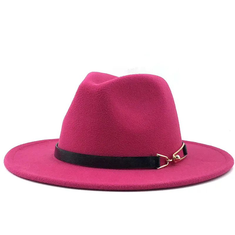 Popular Fedora British Vintage Top Fashion Ladies Woolen Hat