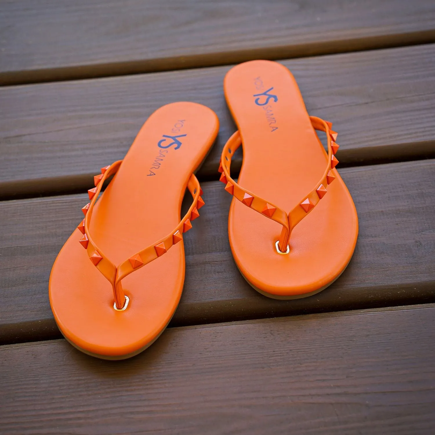 Rivington Stud Flip Flop in Apricot