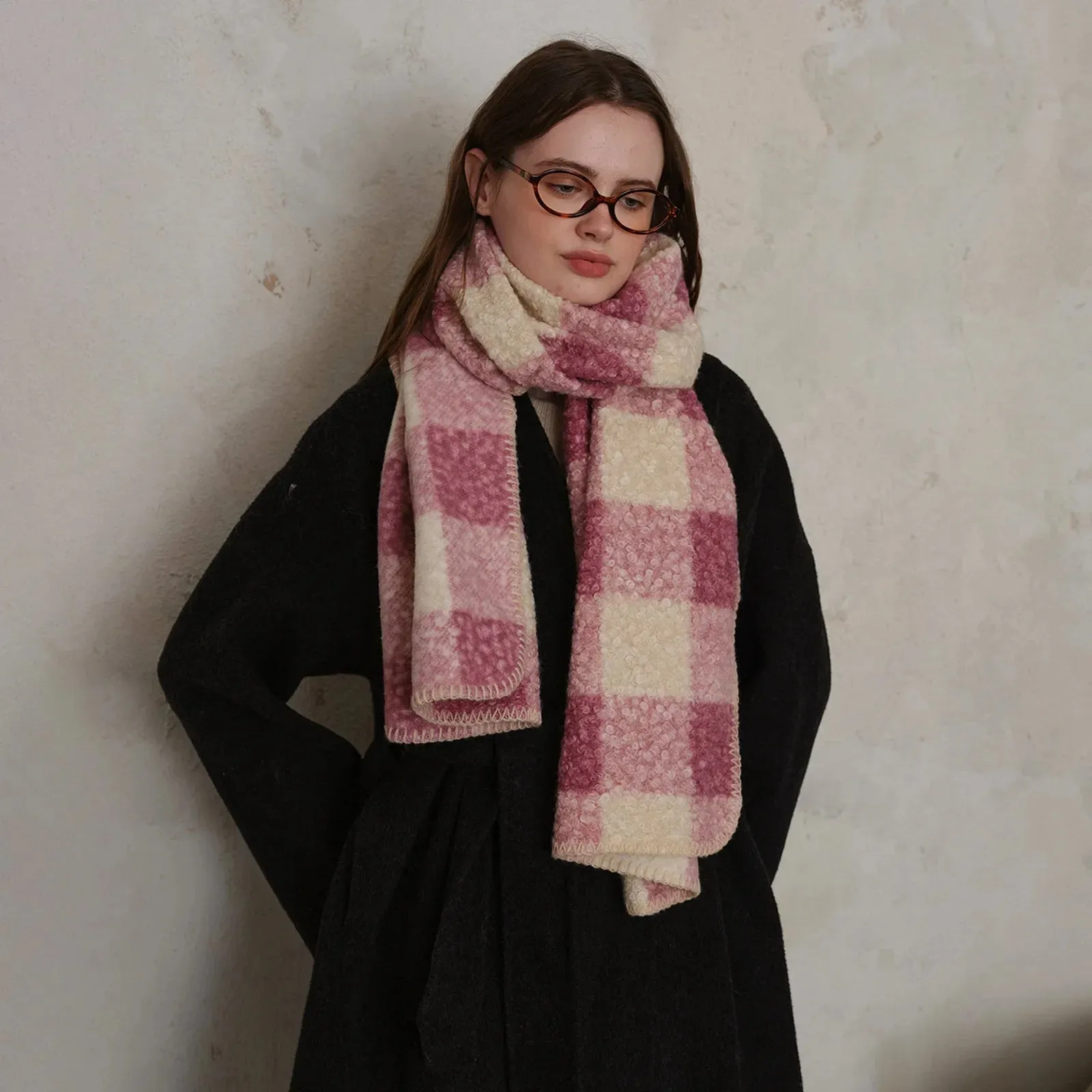 Scottish Woolen Plaid Scarf for Women - Autumn/Winter Shawl