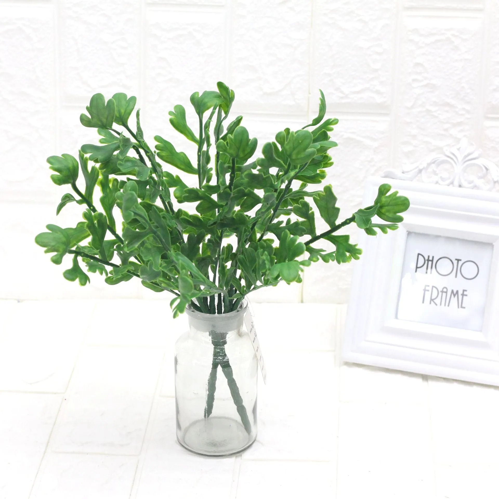 Soft Rubber Hand Feeling Leaves Artificial Plant Leaves Decoration Plant Wall Plastic Fake Green Plants