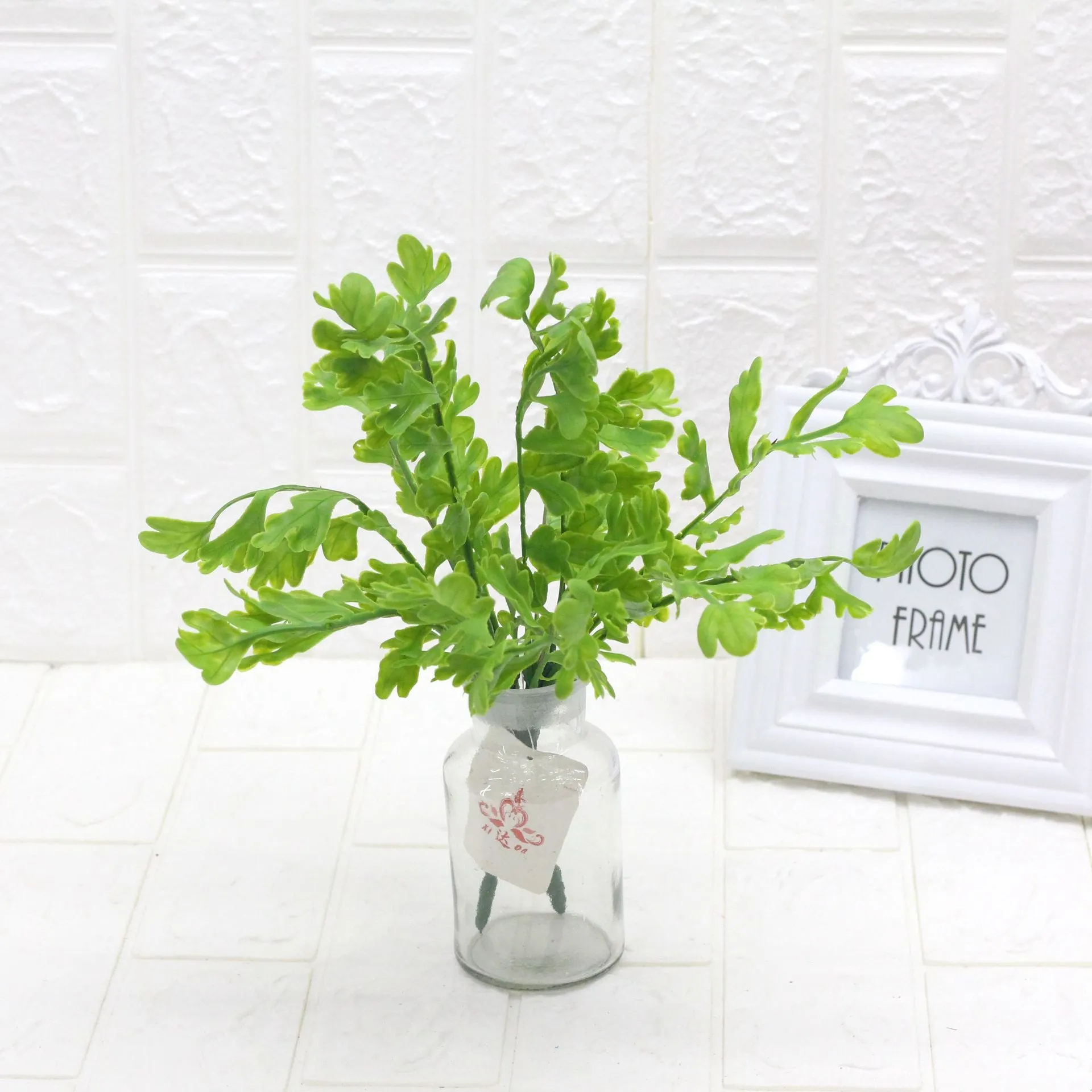 Soft Rubber Hand Feeling Leaves Artificial Plant Leaves Decoration Plant Wall Plastic Fake Green Plants