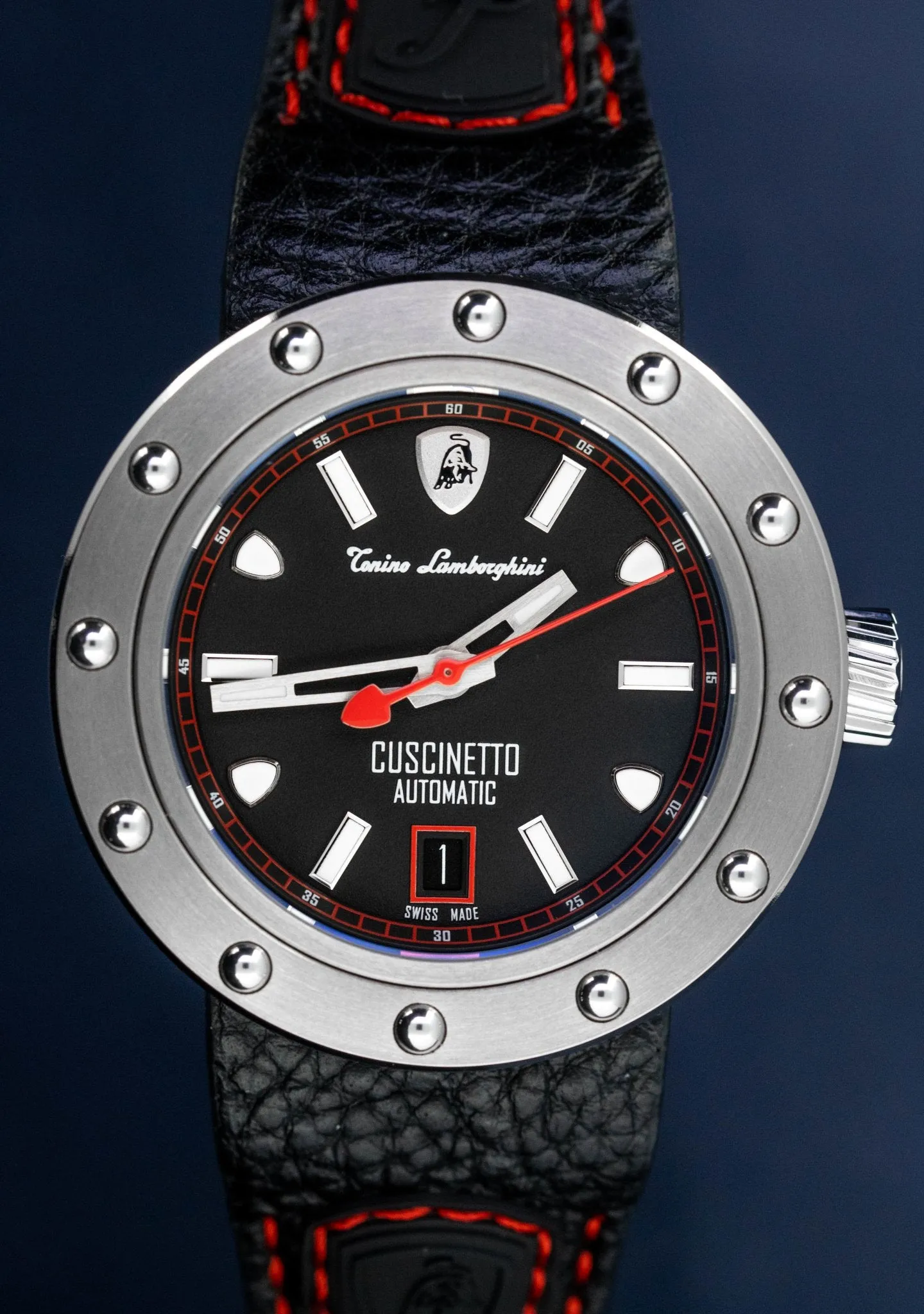 Tonino Lamborghini Cuscinetto Watch Date Red TLF-T01-2